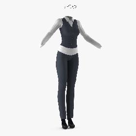 Womens Business Style Clothes 3D model